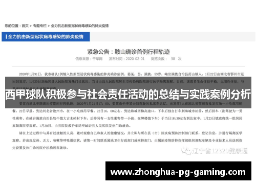 西甲球队积极参与社会责任活动的总结与实践案例分析